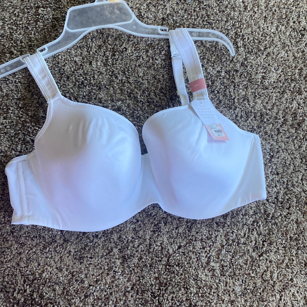 White cacique lightly line balconette bra
